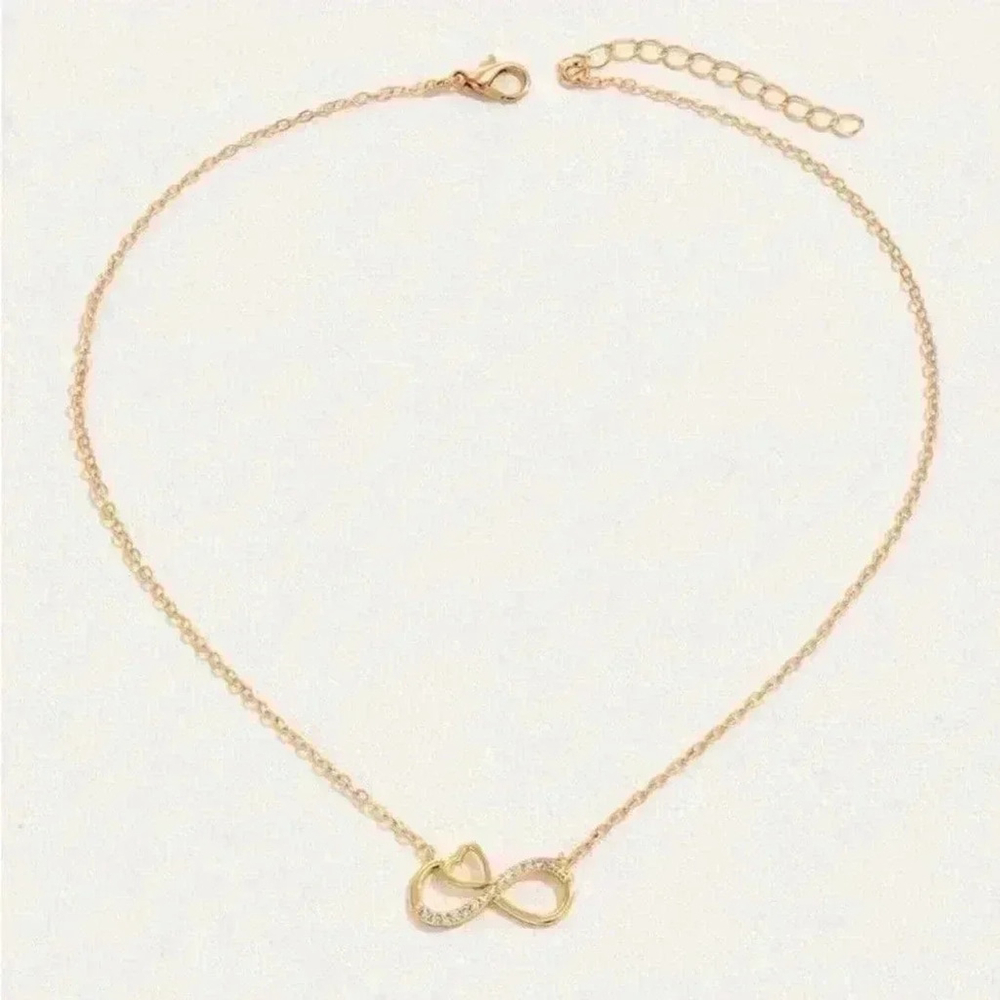 ⚠️Clearance Heart And Infinity Pendant Necklace Gold - Picture 5 of 5